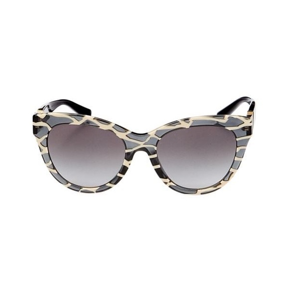 VALENTINO BLACK CAMOUFLAGE CAT EYE SUNGLASSES VA 4089 - Picture 4 of 5